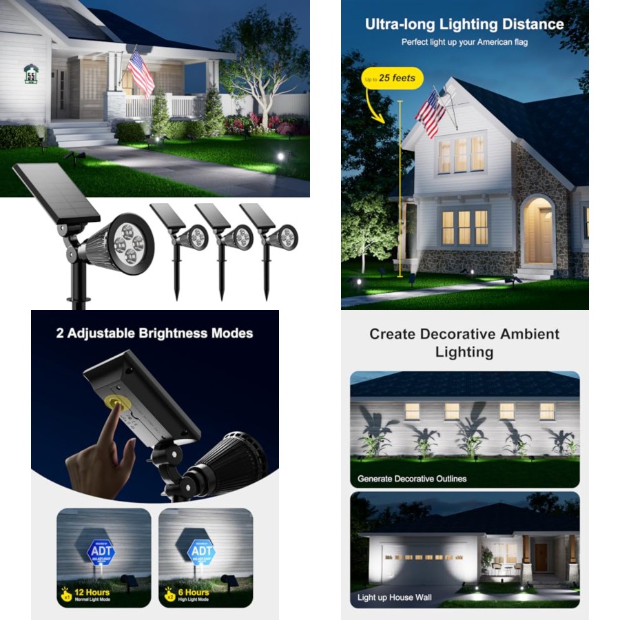 Outdoor Spotlight - Zewnętrzne wodoodporne reflektory solarne do drzew,