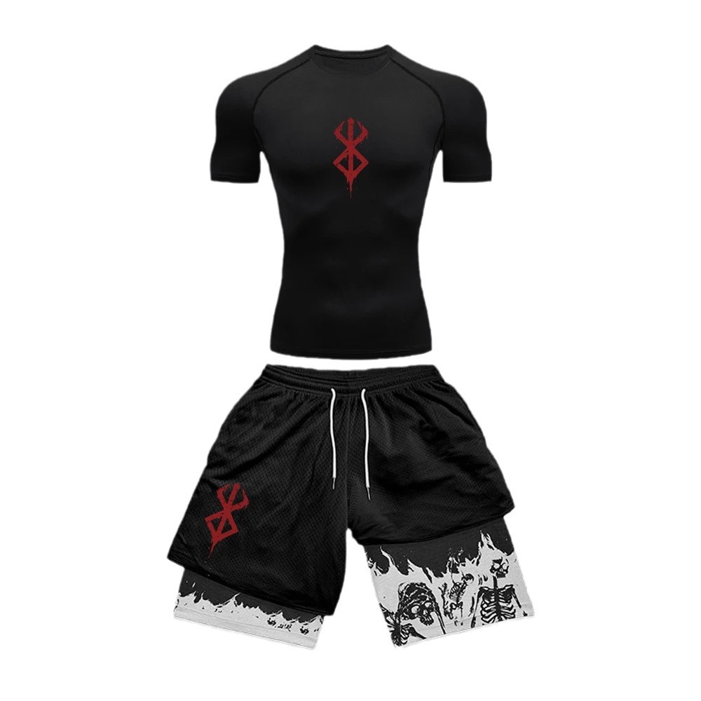 Outdoor Sport Hat - 2 szt./zestaw Strój sportowy anime Berserk