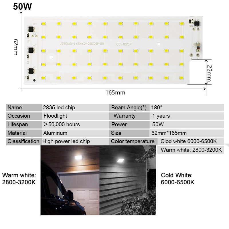 2szt/lot 50W LED Lamp beads SM – Outdoor Spotlight recenzja i cena