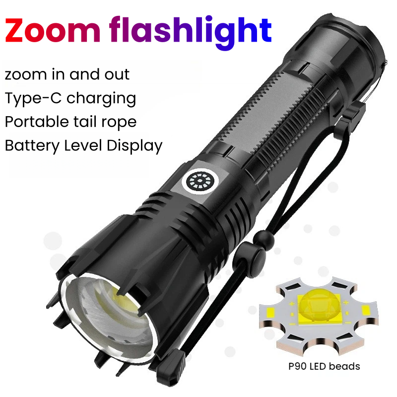 Latarka LED P90 o dużej mocy,  – Outdoor Spotlight recenzja i cena