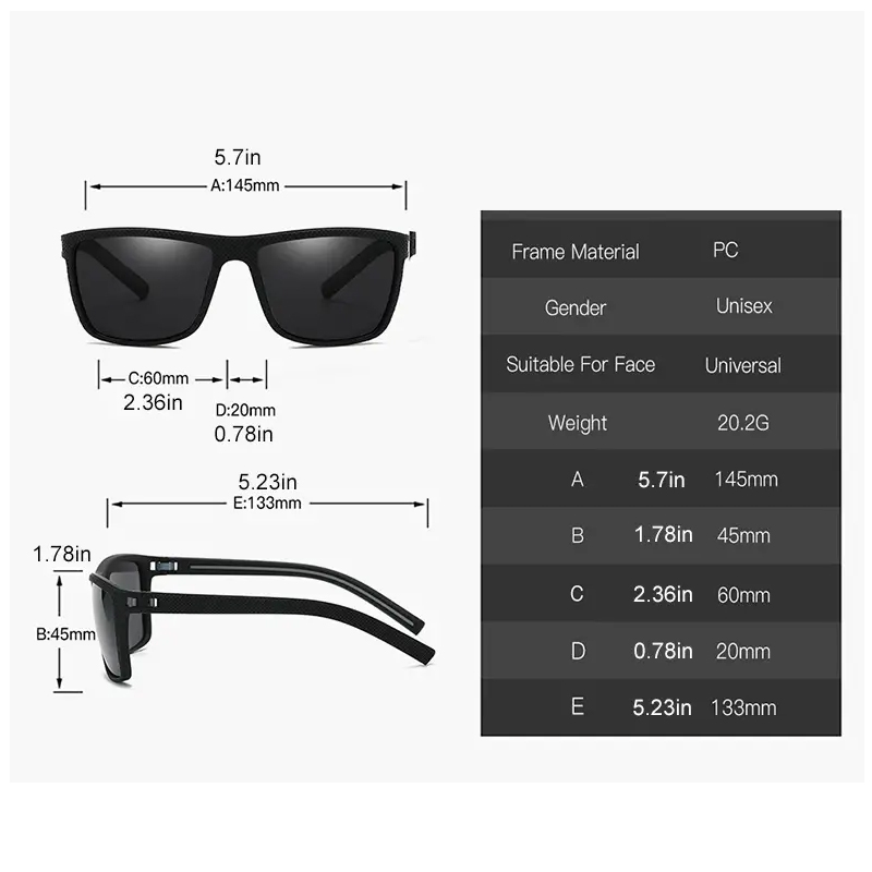 Kwadratowe okulary przeciwsłon – Outdoor Sport Glasses recenzja i cena