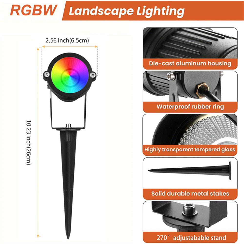 Oświetlenie krajobrazowe RGBW  – Outdoor Spotlight recenzja i cena