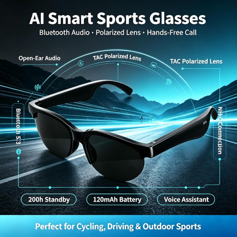 Inteligentne okulary sportowe  – Outdoor Sport Glasses recenzja i cena