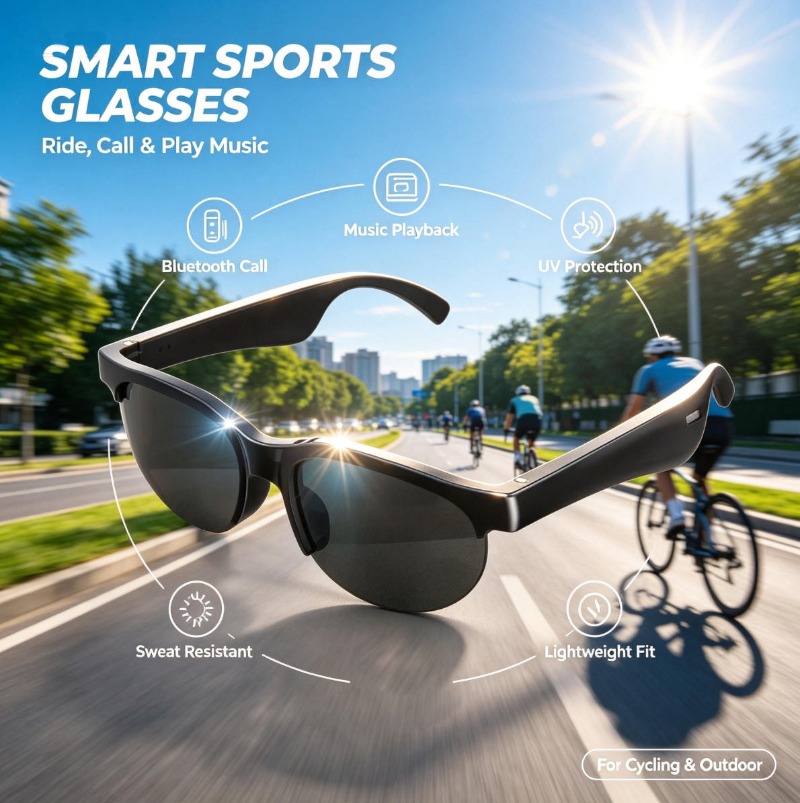 Inteligentne okulary audio z f – Outdoor Sport Glasses recenzja i cena